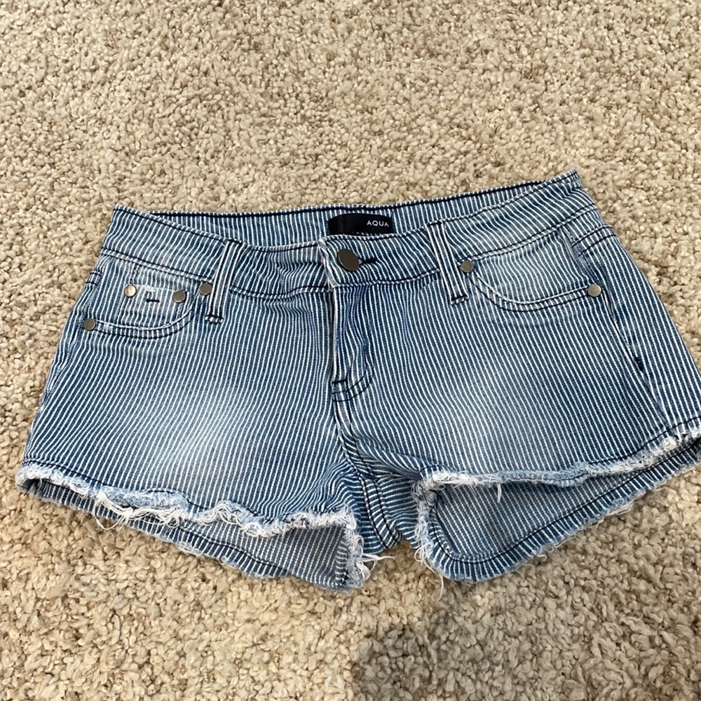 Aqua Denim Shorts
